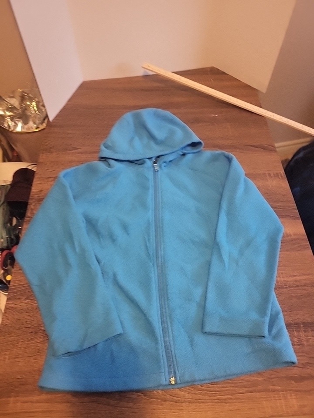 L.L. Bean Light Blue Kids Hooded Zip Fleece